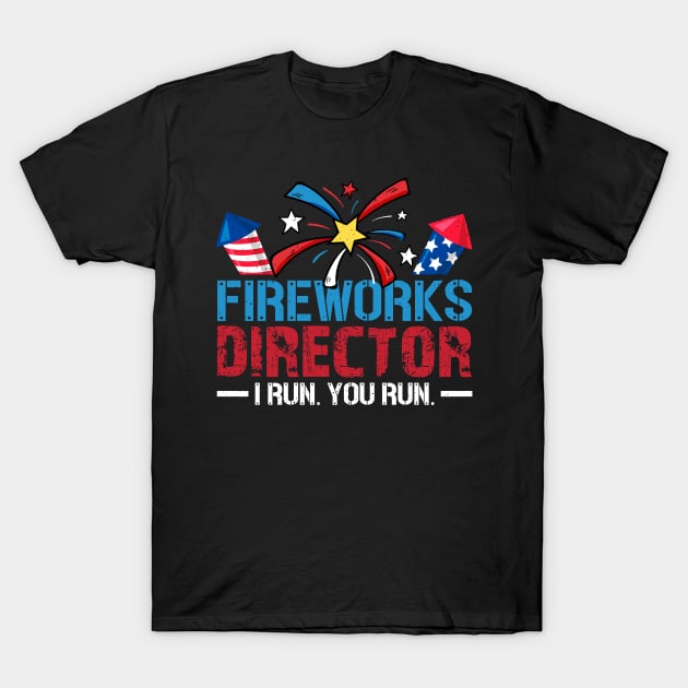 4th of July Fireworks Director T-Shirt by Etopix